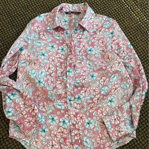 Zara floral blouse size small - Picture 1 of 2